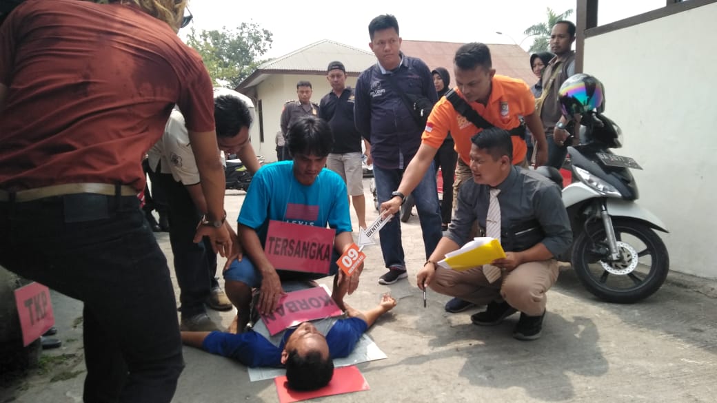 Polisi Lakukan Rekonstruksi Pembunuhan Di Tahura