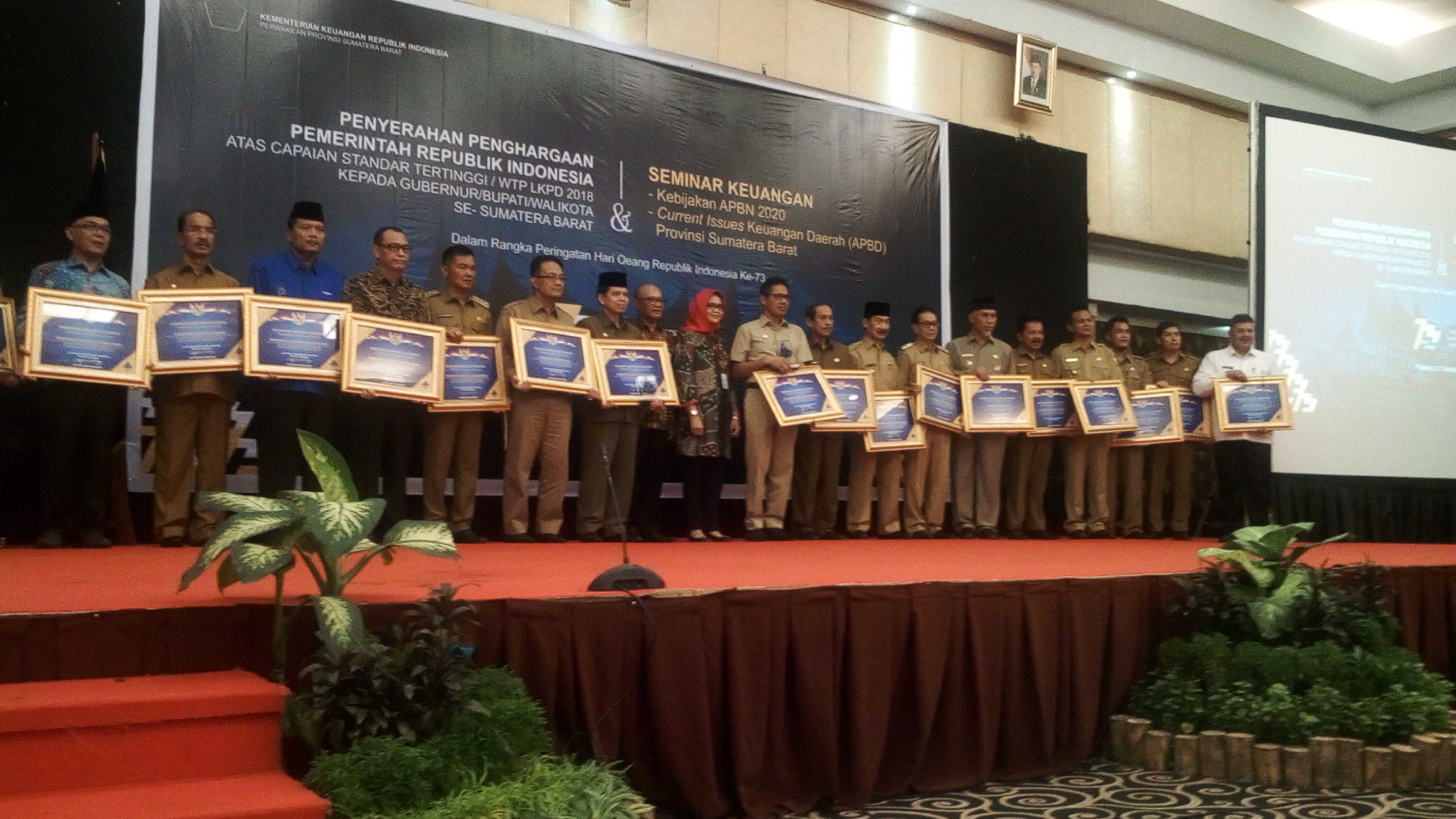 Gubernur Sumbar Bangga dengan Penghargaan WTP