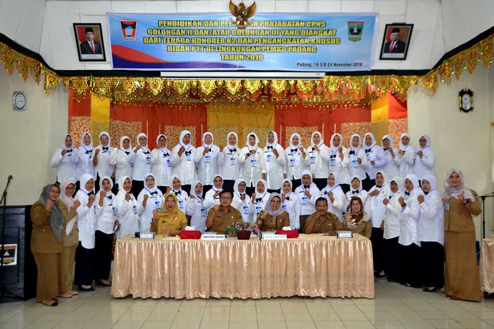 BKPSDM Padang Gelar Diklat Prajabatan Bagi CPNS Asal Honorer K2 dan Bidan PTT