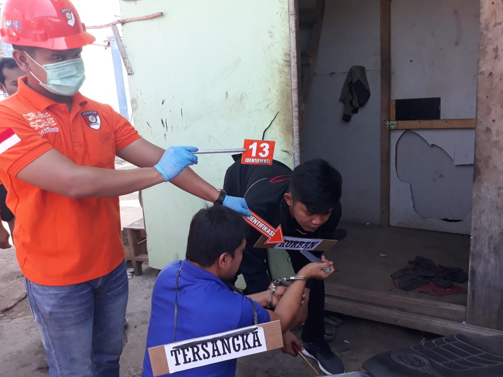 Polsek KP3 Teluk Bayur Gelar Reka Adegan Duel Berujung Maut di Pelabuhan Teluk Bayur