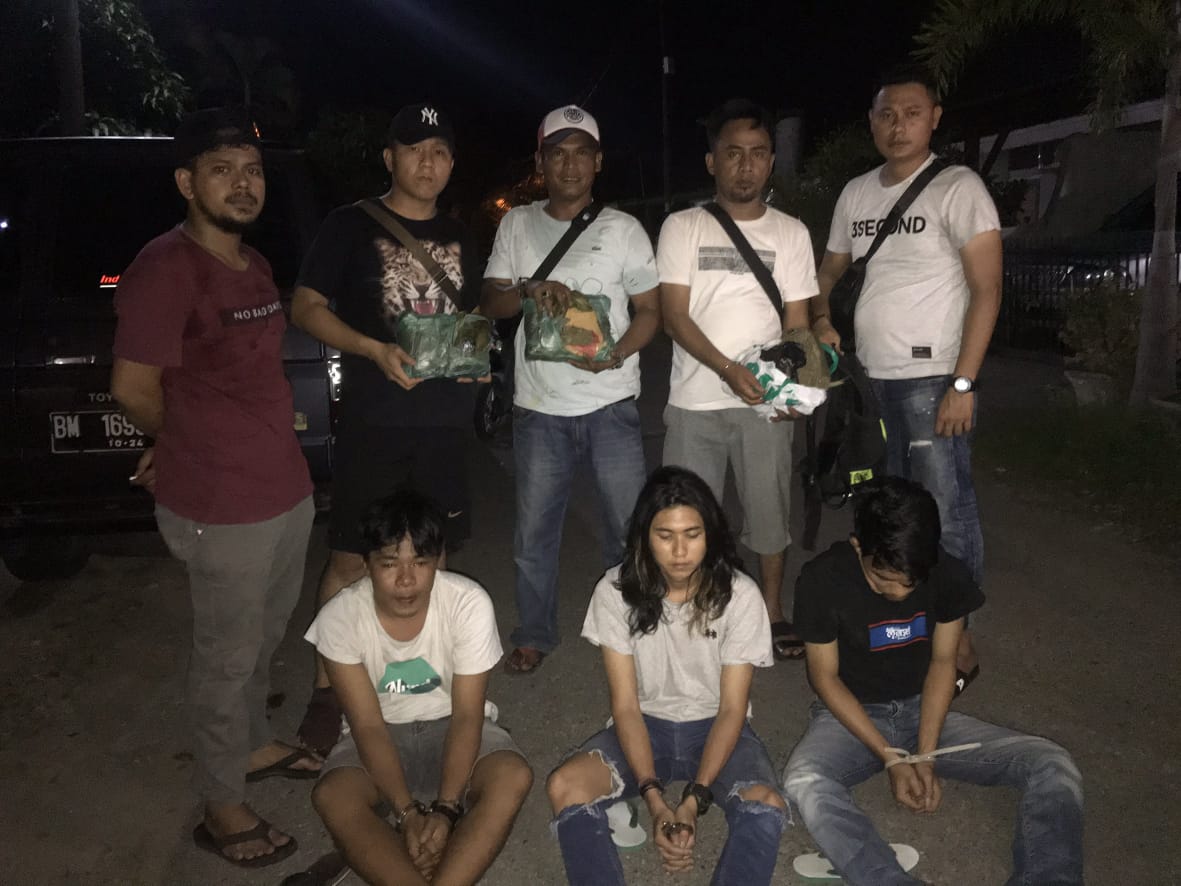 Kawanan Pengedar Ganja, Dua Berstatus Mahasiswa Diringkus Satresnarkoba Polresta Padang