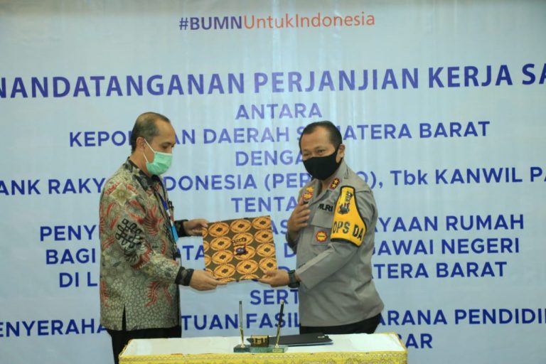 Polda Sumbar dan BRI Kanwil Padang Jalin Kerjasama Penyediaan Fasilitas Biaya Rumah Anggota Polri