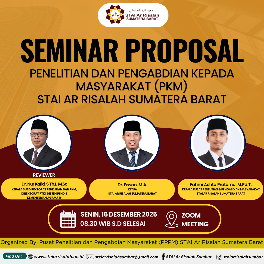 STAI Ar Risalah Sumatera Barat Gelar Seminar Proposal Hibah Penelitian dan PkM Internal